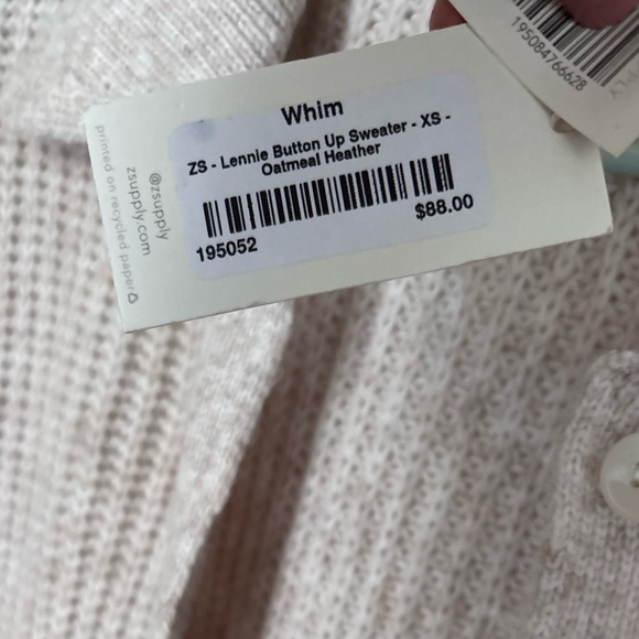Z Supply Light Beige Cardigan with Buttons- NWT - Picture 3 of 4